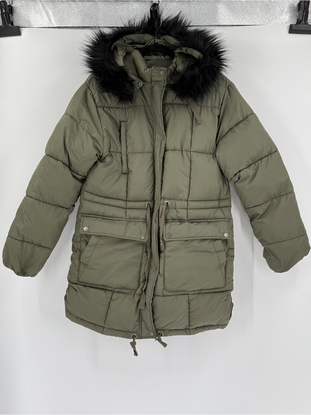American Eagle Hooded Parka Puffer Jacket Quilted S